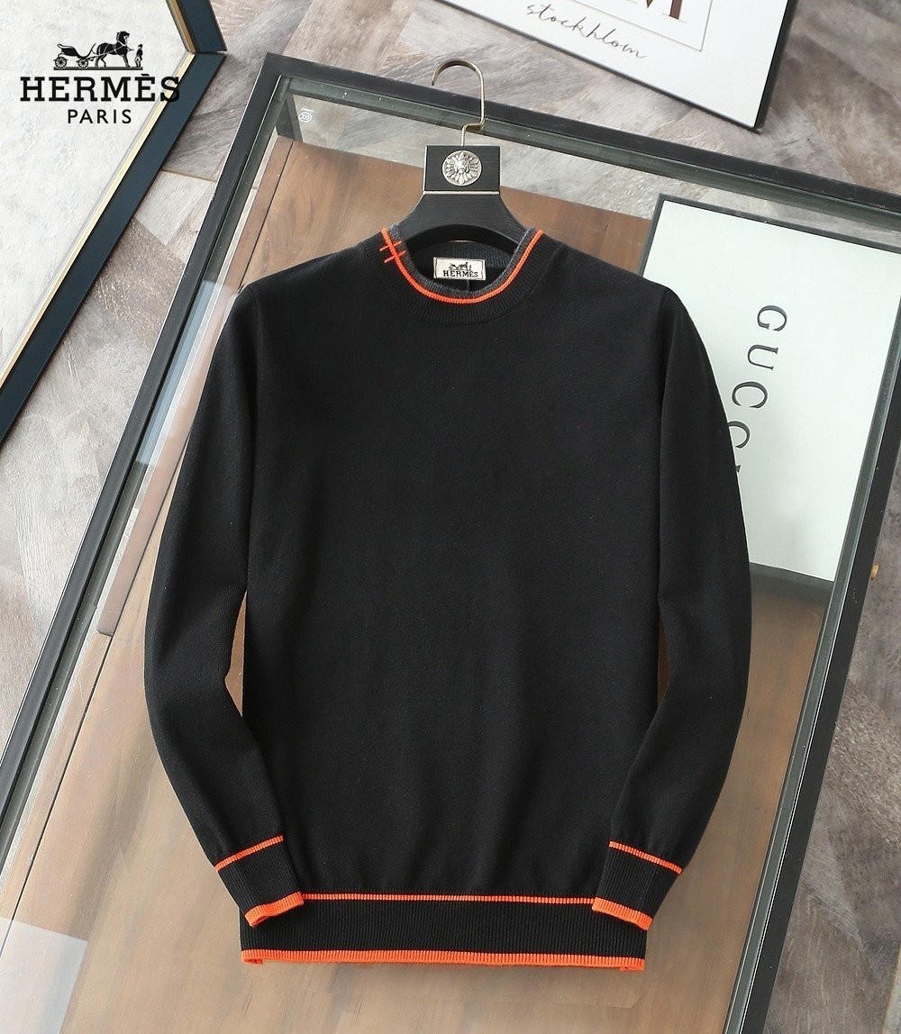 HERMES H 이중넥 라인 니트 NO059 (국내배송)